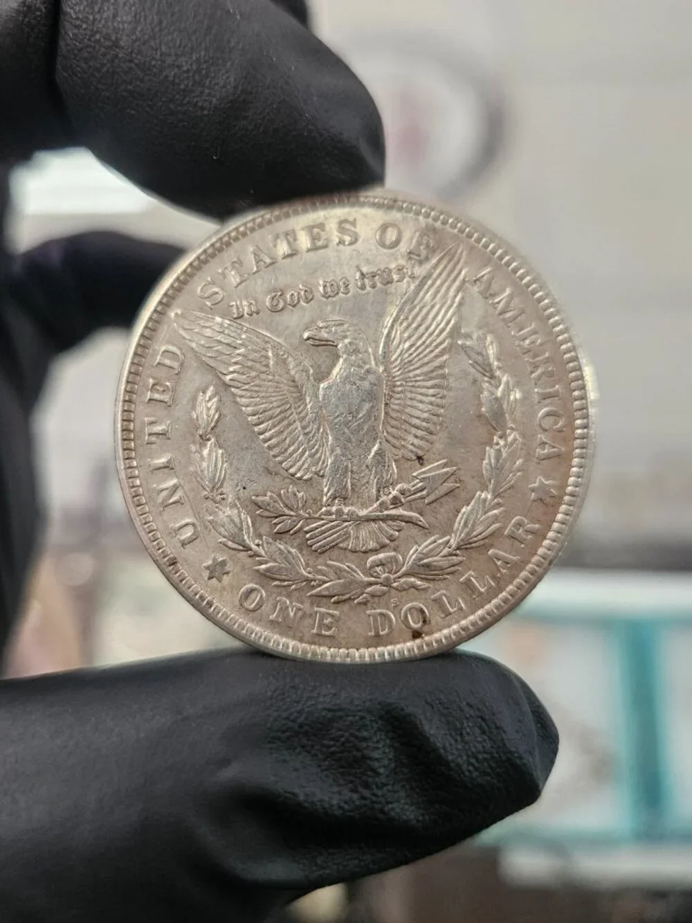 Authentic 1921 Morgan silver dollar coin